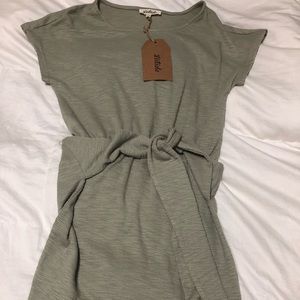 Listicle light olive green comfy dress
